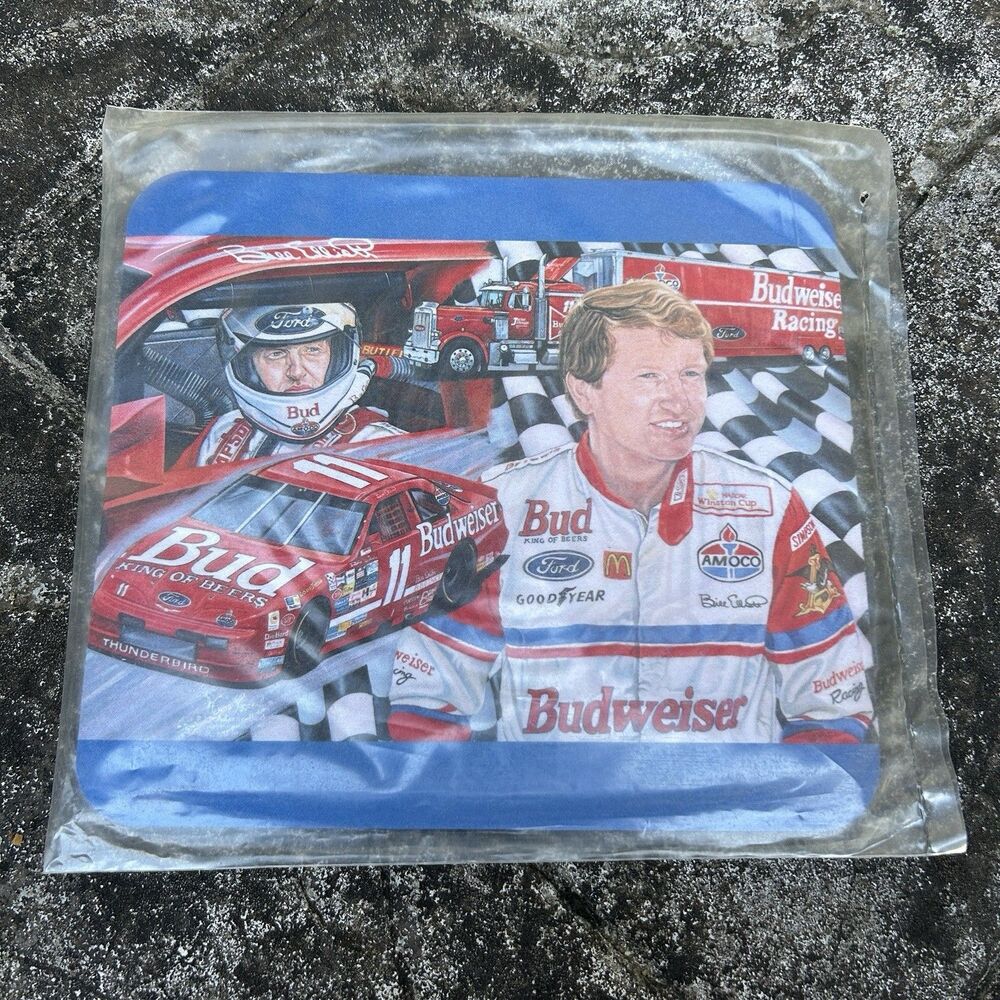 Vintage 1994 Bill Elliott Budweiser Racing Mouse Pad NASCAR